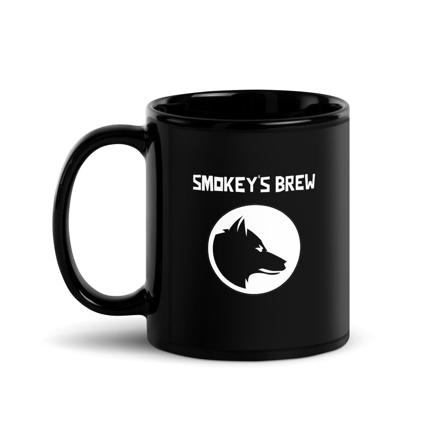 Smokey's Brew Black Glossy Mug