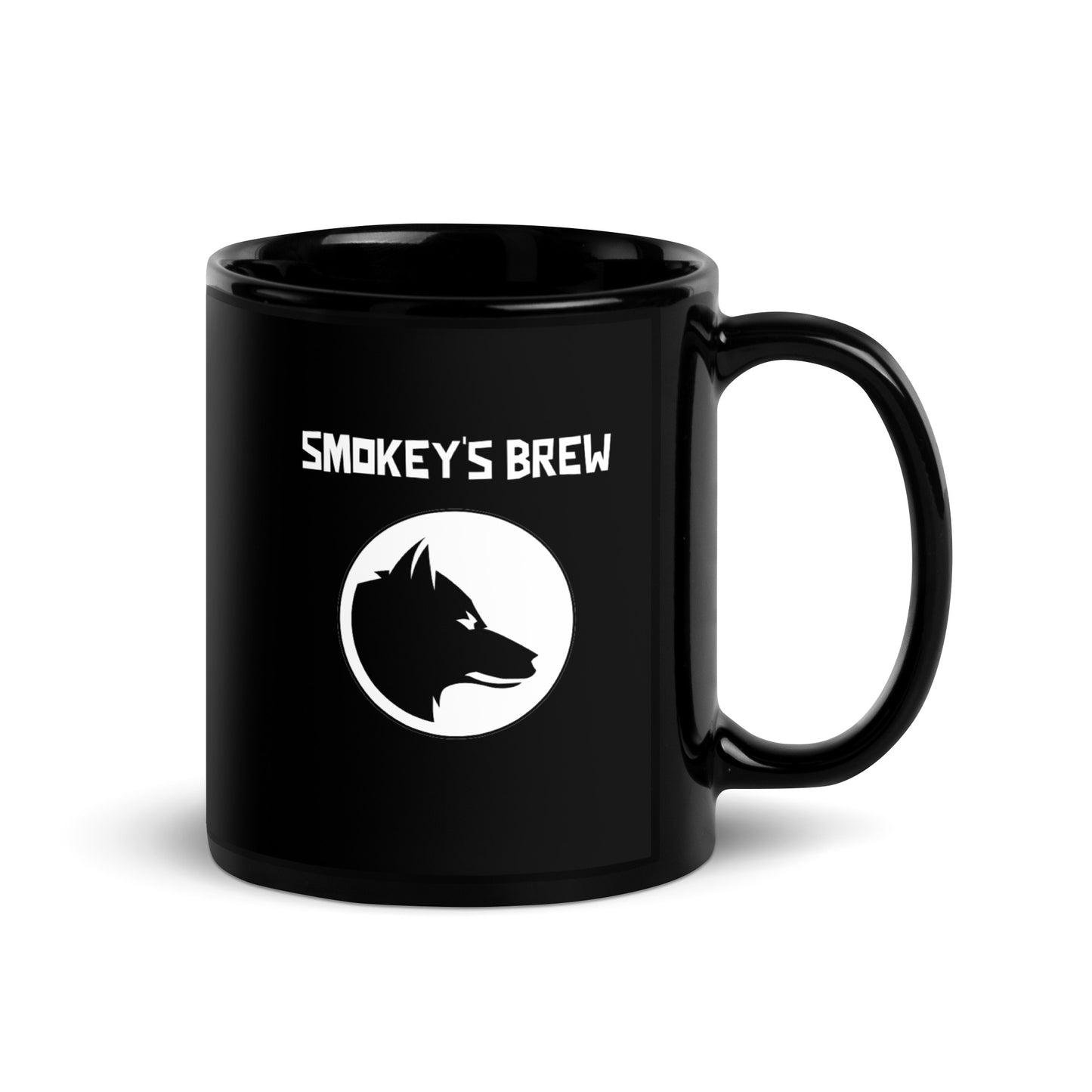 Smokey's Brew Black Glossy Mug