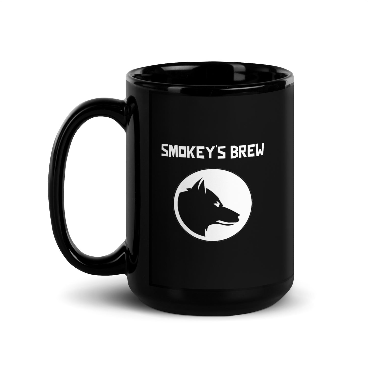 Smokey's Brew Black Glossy Mug