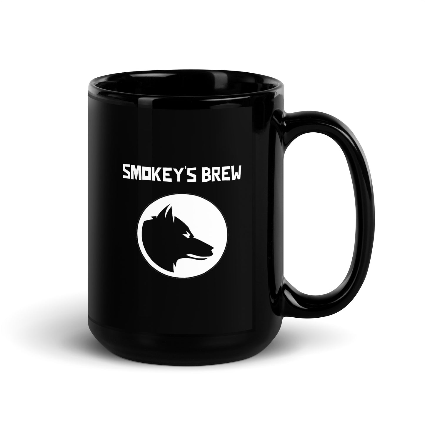 Smokey's Brew Black Glossy Mug